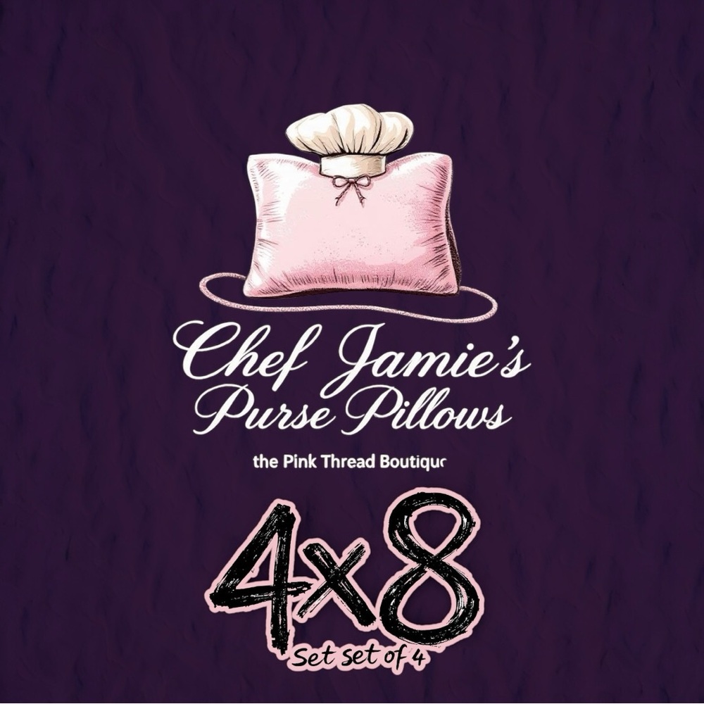 Purse Pillows Extra Small Handcrafted by Chef Jamie set of 4/4x8 pick fabric - Picture 2 of 12